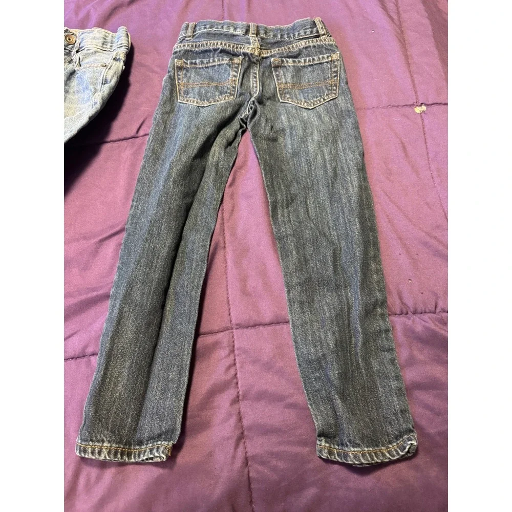 The Childrens Place Boys Straight Slim Jeans 2 Pack Size 6 Light Dark Wash Denim